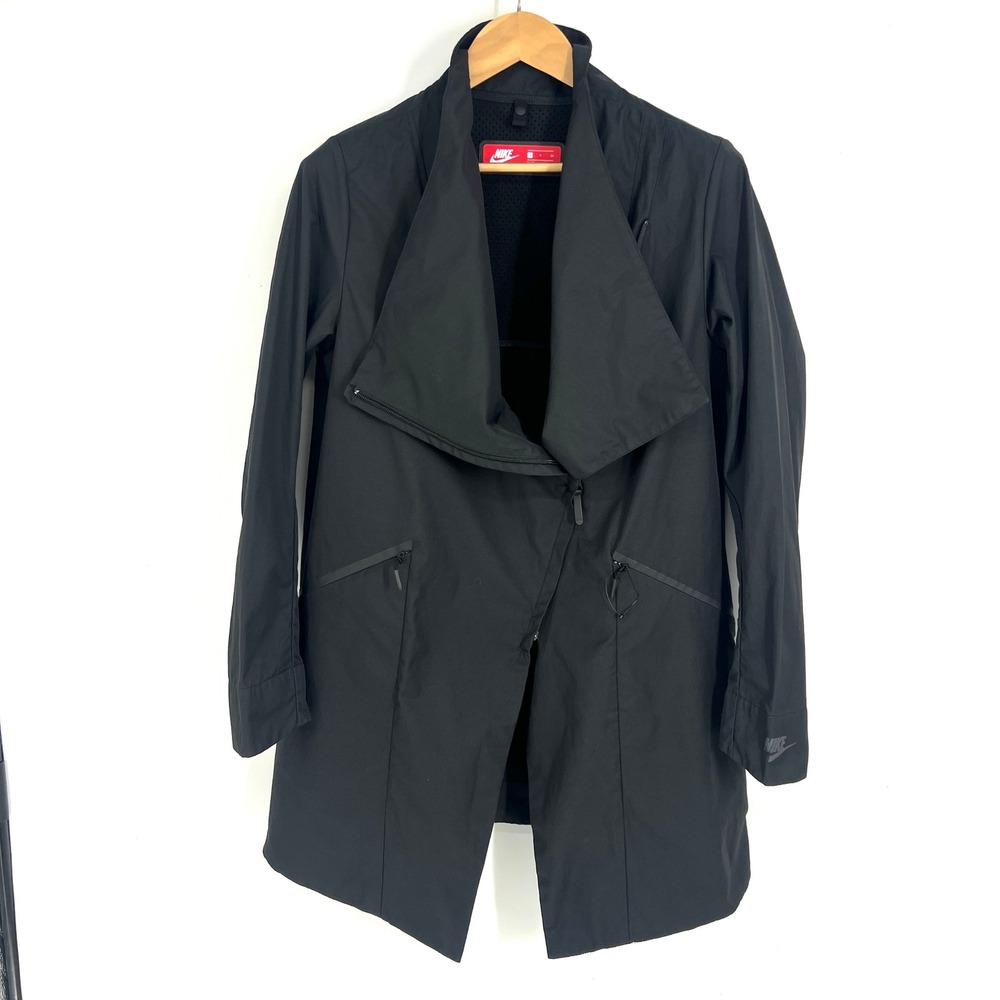 Nike Sportswear Tech Pack Asymmetrical Drape Front Jacket Black 854744-010 Small